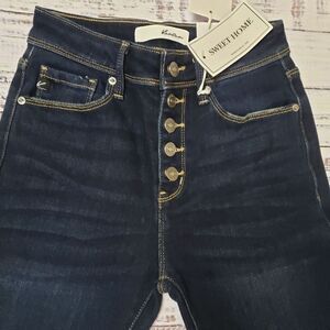 NWT KanCan Dark Wash Jeans NEW Eden dark wash button up